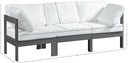 Nizuc - Outdoor Patio 3 Seat Modular Sofa With Gray Frame