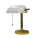 Hooded Table Lamp - Gold And White