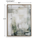 Subliminal Drift - Framed Modern Art - Black / Brown / Gray / Green / White