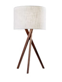 Tripod Leg Table Lamp - Walnut Wood