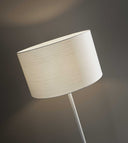 Metal Floor Lamp With White Drum Shade - White - HomeRoots - Floor Lamps - Elite Enclave Home