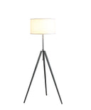 Adjustable Tripod Floor Lamp With White Shade - Chrome - HomeRoots - Floor Lamps - Elite Enclave Home