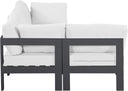 Nizuc - Outdoor Patio 4 Piece Modular Sectional With Gray Frame