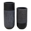 Woven - Shadow Vases (Set of 2) - Black