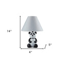 Panda Ceramic Table Lamp With Shade - White