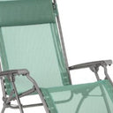 Metal Outdoor Zero Gravity Chair With Green Cushion - Green