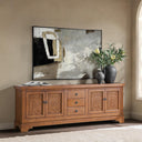 Amita - 3 Drawer 4 Door Cabinet - Brown - Classic Home - Buffets - Elite Enclave Home