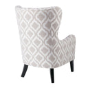 Arianna - Swoop Wing Chair - Gray / White - Madison Park - Wingback Chairs - Elite Enclave Home