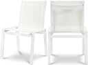 Nizuc - Outdoor Patio Dining Chair With White Frame (Set of 2)