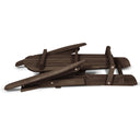 Solid Wood Outdoor Adirondack Chair - Dark Brown And Natural Wood