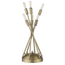 Metal Six Light Novelty Table Lamp - Brass