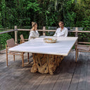 Stonewood - Indoor-Outdoor Ping-Pong Dining Table - White / Woodtone