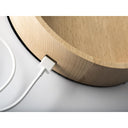 Metal Desk Table Lamp With White Shade - Natural Brown