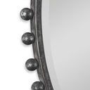 Taza - Round Iron Mirror - Dark Gray