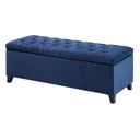 Shandra - Tufted Top Storage Bench - Navy - Madison Park - Storage Benches - Elite Enclave Home