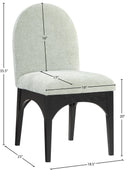 Waldorf - Chenille Dining Side Chair With Black Legs - Meridian Furniture - Side Chairs - Elite Enclave Home