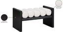 Waverly - Bench With Black Frame - Meridian Furniture - Upholstered Benches - Elite Enclave Home