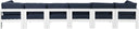 Nizuc - Outdoor Patio 6 Seat Modular Sofa With White Frame - Meridian Furniture - Stationary Sectionals- Elite Enclave Home