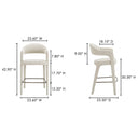 Martens - Bar Stool - Beige - Moe's Home Collection - Bar Height (28" - 30") - Elite Enclave Home