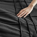 Porter - King Soft Washed Pleated Comforter Set - Black