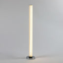 Column Floor Lamp With Clear Drum Shade - White - HomeRoots - Floor Lamps - Elite Enclave Home