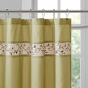 Serene - Embroidered Floral Shower Curtain - Green - Madison Park - Shower Curtains - Elite Enclave Home