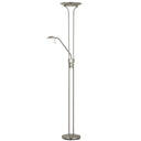 Led Torchiere Floor Lamp With Nickel Dome Shade - Nickel - HomeRoots - Floor Lamps - Elite Enclave Home