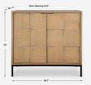 Lorenzo - Geometric 2 Door Cabinet - Light Brown