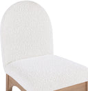 Waldorf - Boucle Dining Side Chair With Natural Legs - Meridian Furniture - Side Chairs - Elite Enclave Home