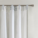 Imani - 50x108" Printed Curtain Panel With Stripe And Lining - White / Navy - INK+IVY - Curtains & Drapes - Elite Enclave Home
