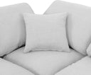 Indulge - Linen 6 Piece Modular U - Shaped Sectional - White - Meridian Furniture - Stationary Sectionals - Elite Enclave Home