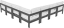 Nizuc - Outdoor Patio 7 Piece Modular Sectional With Gray Frame - Meridian Furniture - Stationary Sectionals- Elite Enclave Home