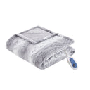 Zuri - Oversized Faux Fur Heated Throw - Gray - Beautyrest - Heated Throws - Elite Enclave Home