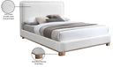 Nolita - Bed With Natural Base - Meridian Furniture - Upholstered Beds - Elite Enclave Home