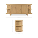 Casey - Sideboard - Rustic / Oak / Natural - Moe's Home Collection - Sideboards - Elite Enclave Home