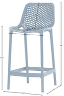 Mykonos - Outdoor Patio Stool (Set of 2) - Meridian Furniture - Stool Sets - Elite Enclave Home