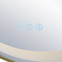 Crofton - Lighted Brass Round Mirror
