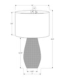 Round Table Lamp With Ivory Drum Shade - Black - HomeRoots - Table Lamps - Elite Enclave Home