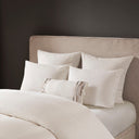 Hanae - Embroidered Oblong Decorative Pillow - White