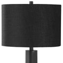 Metal And Acrylic Cylinder Table Lamp With Black Drum Shade - Black - HomeRoots - Table Lamps - Elite Enclave Home