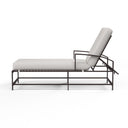 La Jolla - Chaise, With Self Welt - Canvas Flax / Dark Brown
