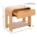 Jameson - Modern One Drawer Waterfall Nightstand - Natural - INK+IVY - Accent Nightstands - Elite Enclave Home