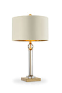 Crystal Accent Desk Lamp - Gold