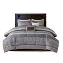 Rhapsody - California King 7 Piece Comforter Set - Gray / Taupe