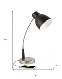 LED Adjustable Desk Lamp - Black Matte And Silver