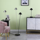Metal Bedside Table Lamp With Black Cone Shade - Black