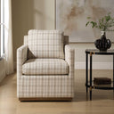Basie - Casual Linen Swivel Chair - White - Uttermost - Swivel Chairs - Elite Enclave Home
