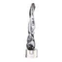 Luminous Twist - Glass Sculpture - Black / White