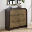 Byrams - 3 Drawer Oak Chest - Brown / Gold / Woodtone - Uttermost - Accent Chests - Elite Enclave Home