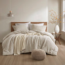 Harper - 3 Piece Full/Queen Oversized Matelasse Comforter Set - Natural